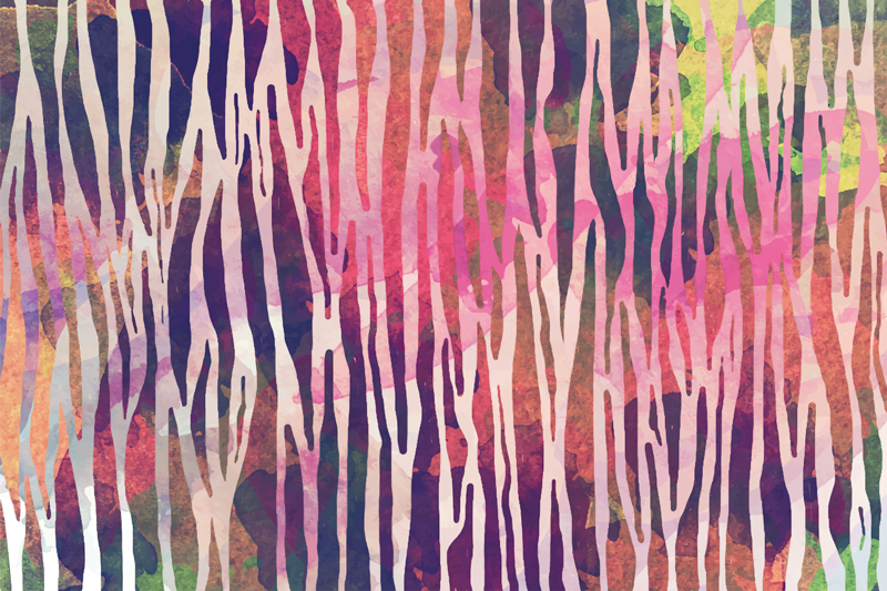 乙烯基地毯条纹 抽象条纹光谱 - TenStickers