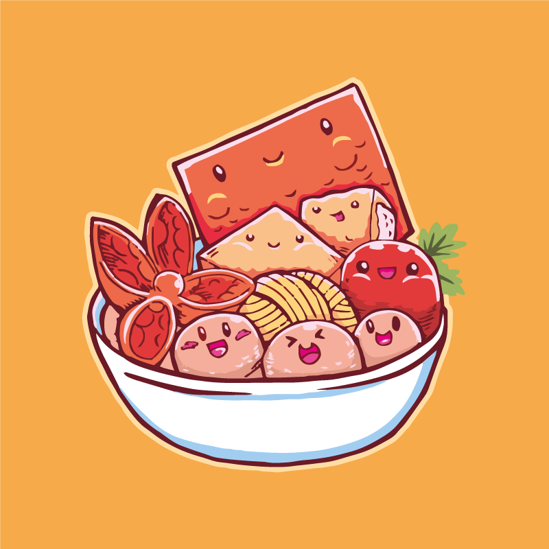 乙烯基厨房地毯 卡通寿司喜悦 - TenStickers