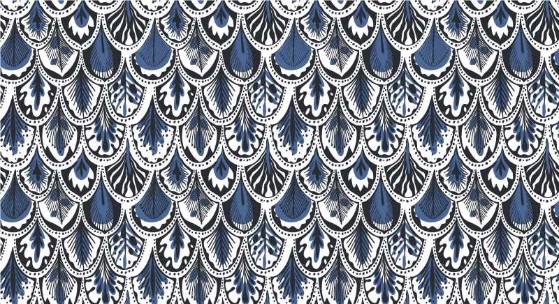 乙烯基地毯 孔雀尾羽图案 - TenStickers