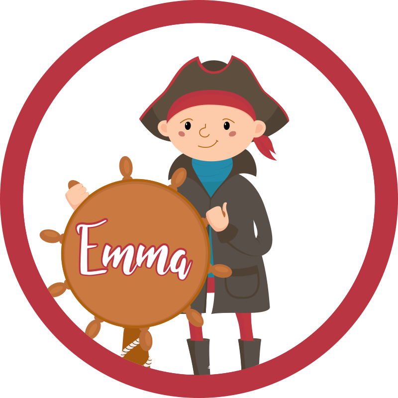 乙烯基地毯名称 海盗可定制 - TenStickers