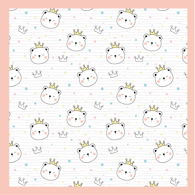 乙烯基地毯 加冕的动物角色 - TenStickers