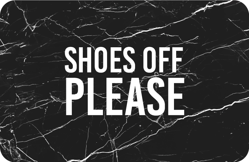 大理石乙烯基地毯鞋子脱下的入口处 - TenStickers