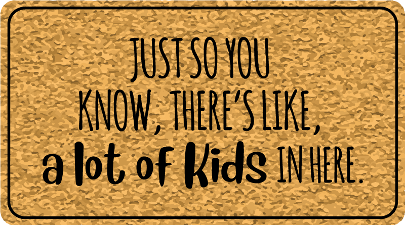 乙烯基地毯与短语 信息性输入文本 - TenStickers