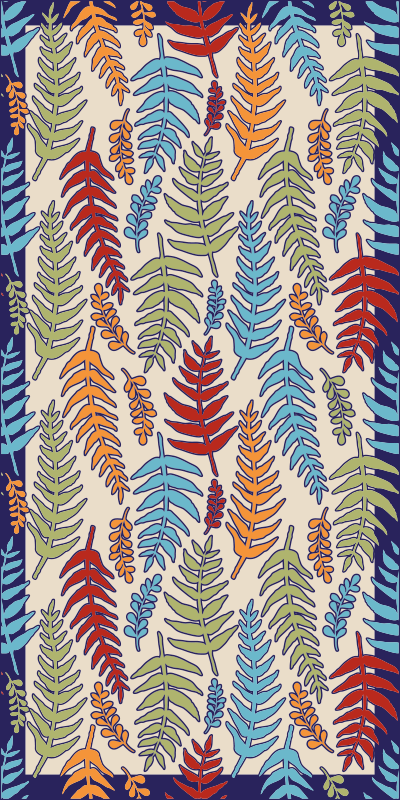 乙烯基花草地毯 植物条纹 - TenStickers