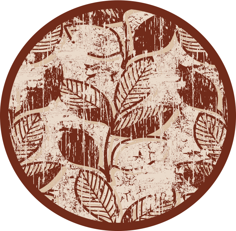 乙烯基地毯特性时尚叶子图案 - TenStickers