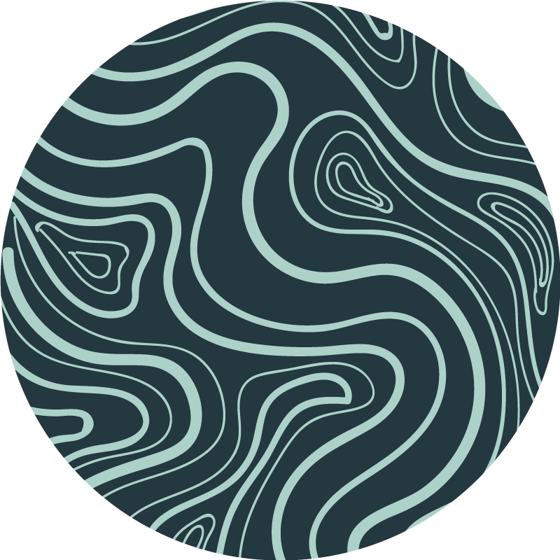 乙烯基地毯质地 地形等高线 - TenStickers