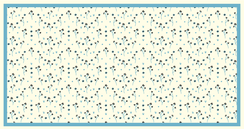 卧室乙烯基地毯呈现细腻植物图案 - TenStickers