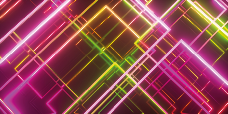 乙烯基地毯霓虹线条艺术设计 - TenStickers