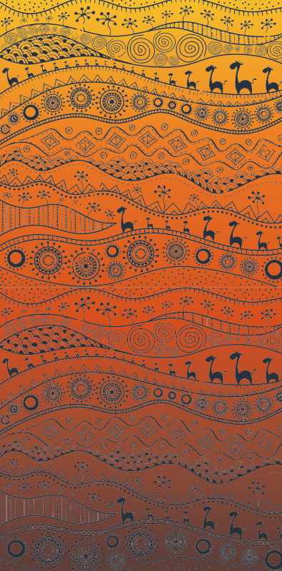 民族乙烯基地毯文化抽象图案 - TenStickers