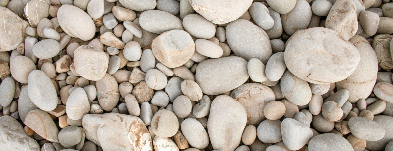 白色小石头厨房乙烯基地毯 - TenStickers