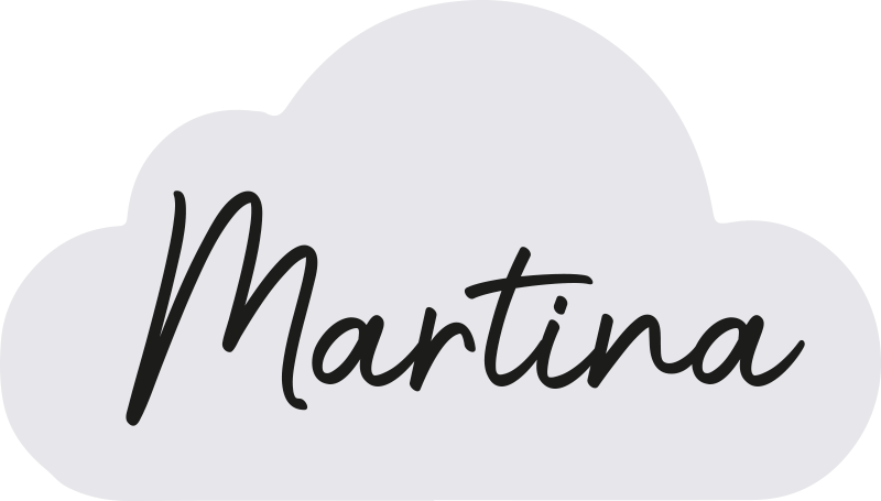 乙烯基地毯灰色云朵款式带名称 - TenStickers