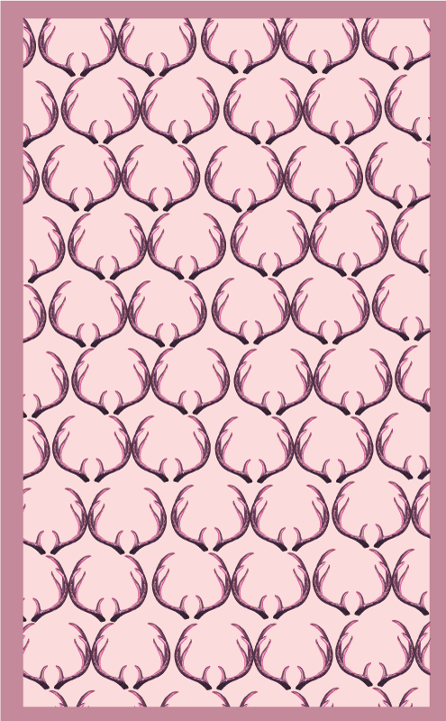 乙烯基地毯优雅鹿角图案 - TenStickers