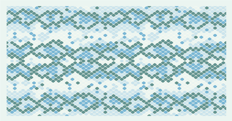 乙烯基地毯镶嵌蓝色瓷砖设计 - TenStickers