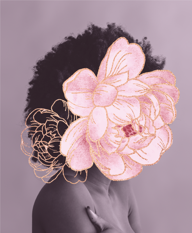 乙烯基地毯客厅优雅植物轮廓 - TenStickers