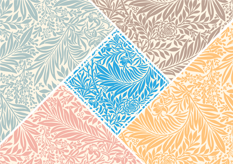 乙烯基厨房地毯花卉拼布设计 - TenStickers