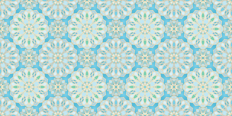 乙烯基地毯蓝色复杂元素 - TenStickers