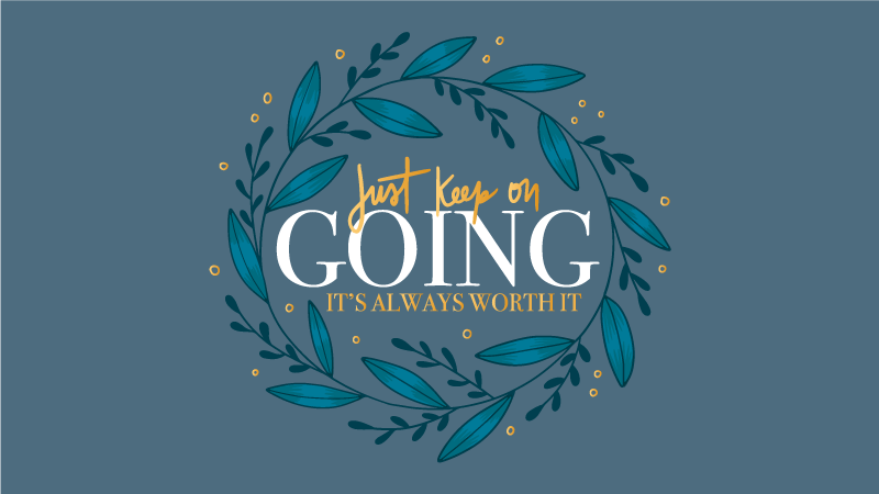 乙烯基地毯与短语让你持续前行 - TenStickers