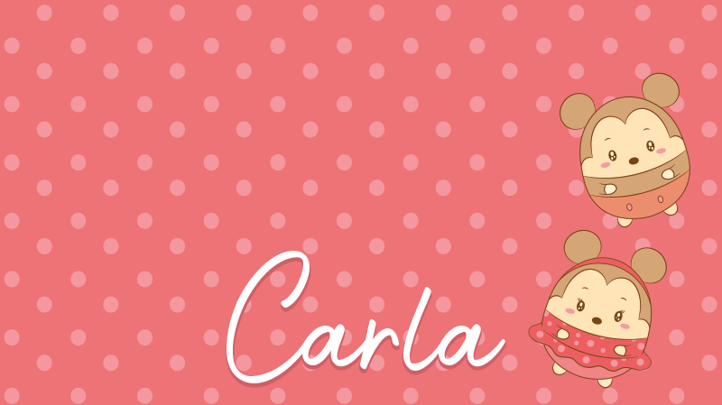 乙烯基地毯可爱小老鼠名字款 - TenStickers