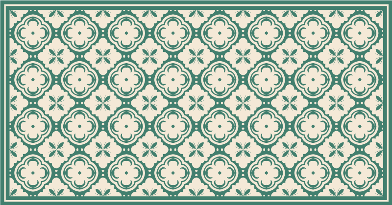 大理石乙烯基地毯优雅花卉元素 - TenStickers