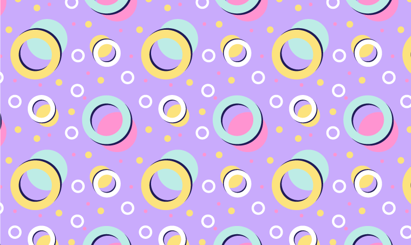 乙烯基地毯生动的圆形元素 - TenStickers