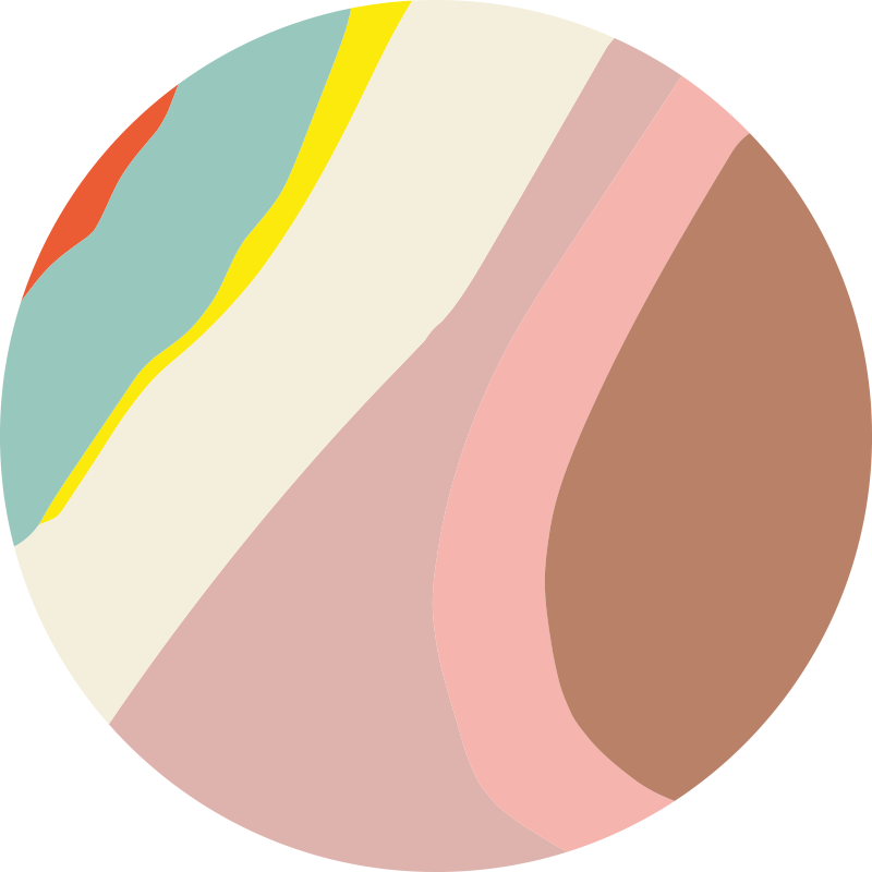 圆形乙烯基地毯 柔和的色调潮流 - TenStickers