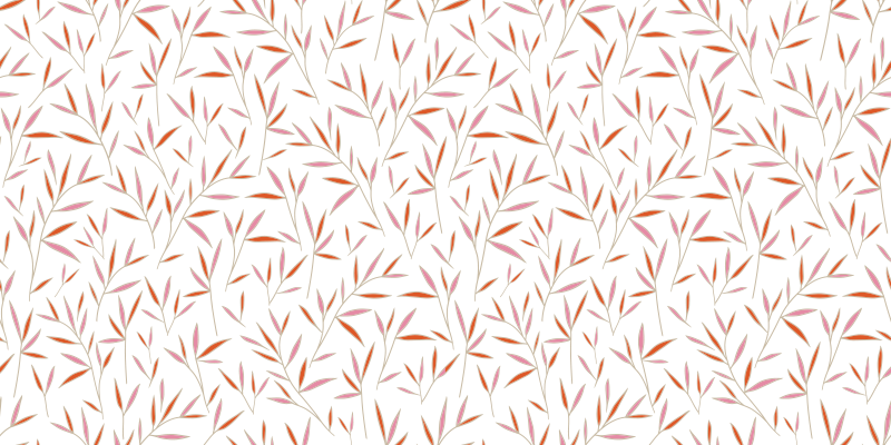 乙烯基花草地毯精致叶子图案 - TenStickers