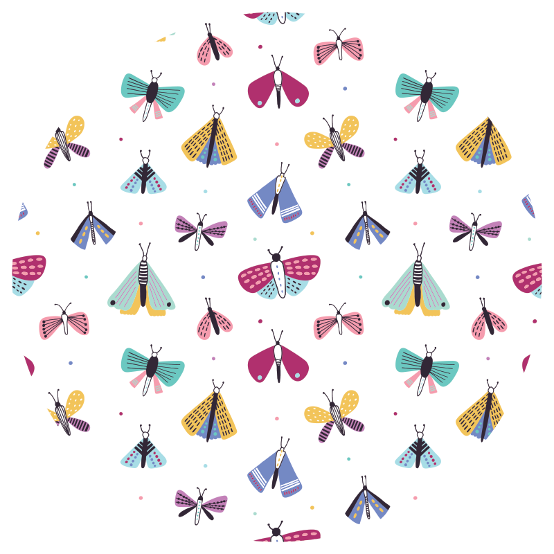 乙烯基地毯托儿所色彩丰富的昆虫收藏 - TenStickers