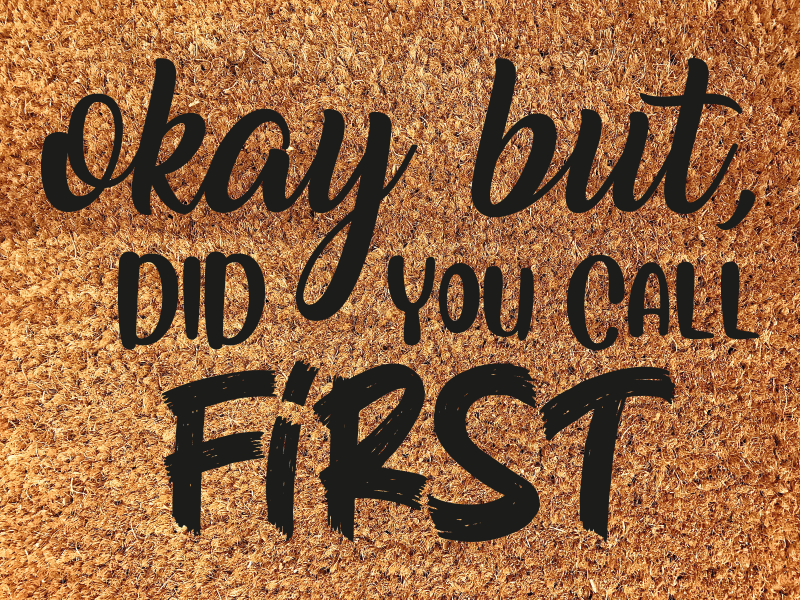 乙烯基地毯入口大厅幽默欢迎语 - TenStickers