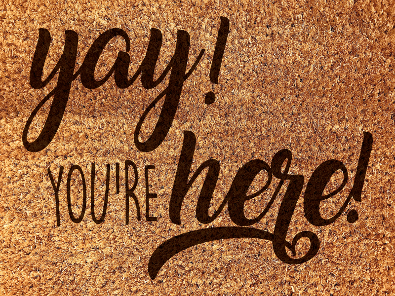 乙烯基地毯入口大厅热情欢迎您 - TenStickers