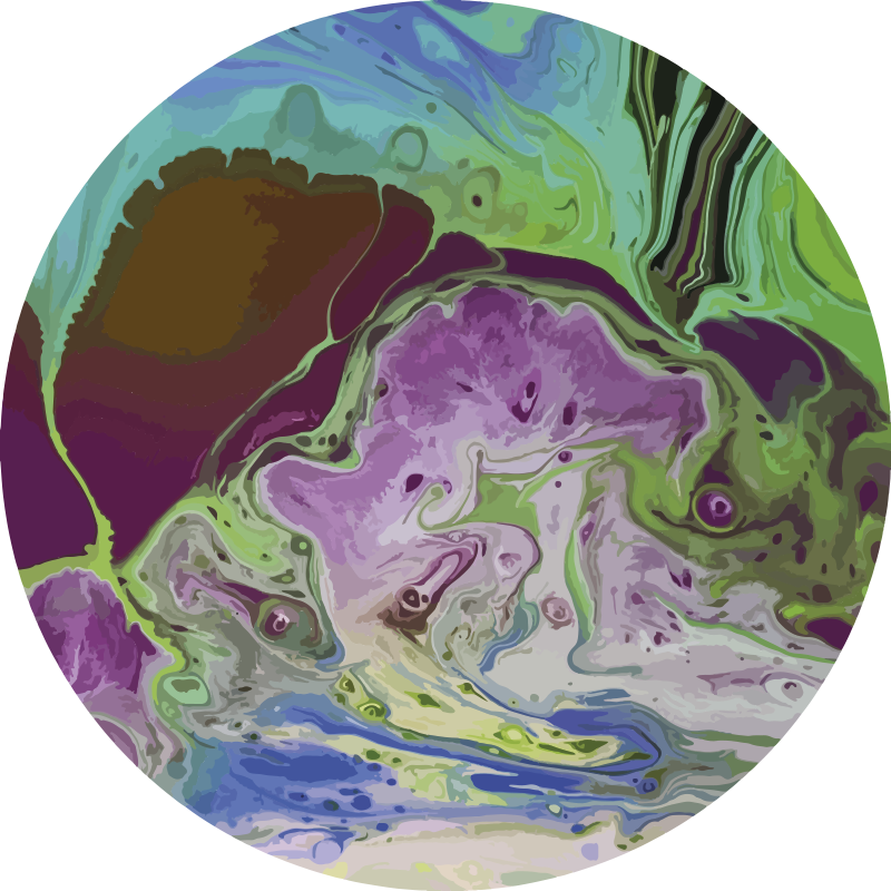 乙烯基地毯质地与旋转色彩图案相结合 - TenStickers