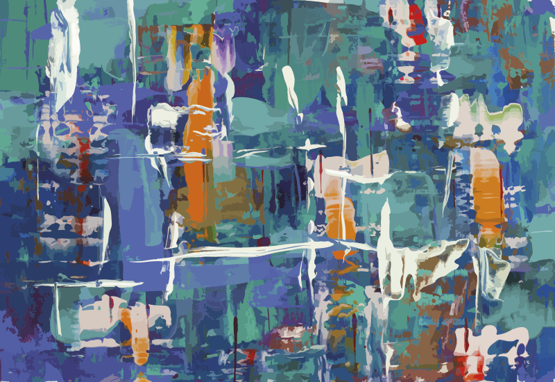 乙烯基地毯色彩斑斓的抽象溅洒 - TenStickers