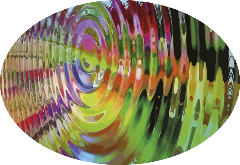 乙烯基地毯呈现多彩涟漪图案 - TenStickers