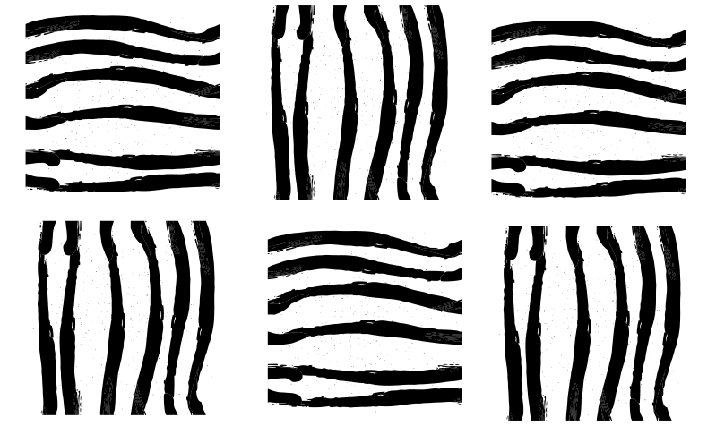 乙烯基地毯条纹有机黑色线条 - TenStickers