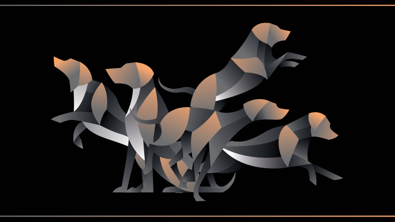 乙烯基地毯动物时尚犬形象 - TenStickers