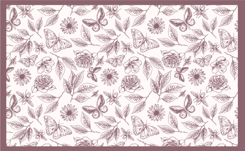 乙烯基花草地毯精致花卉排列 - TenStickers