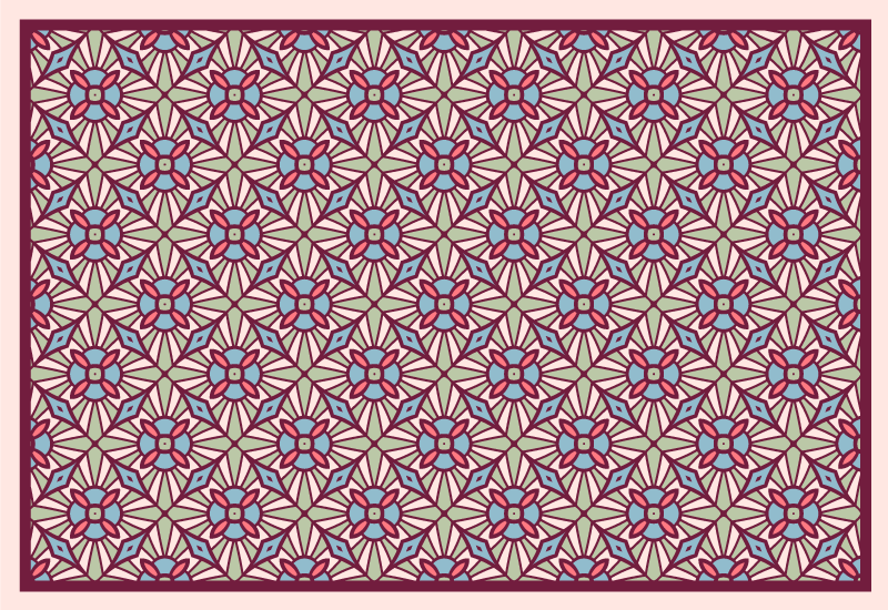 乙烯基地毯客厅生动的构图 - TenStickers