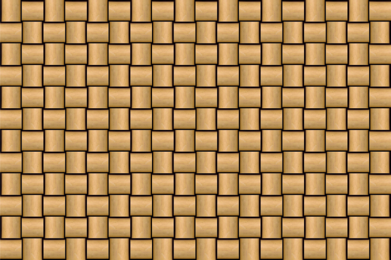 乙烯基地毯木纹棕色砖瓦图案 - TenStickers