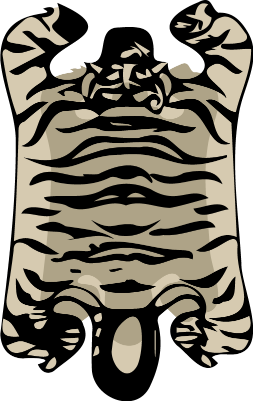 乙烯基地毯动物印花时尚虎纹 - TenStickers