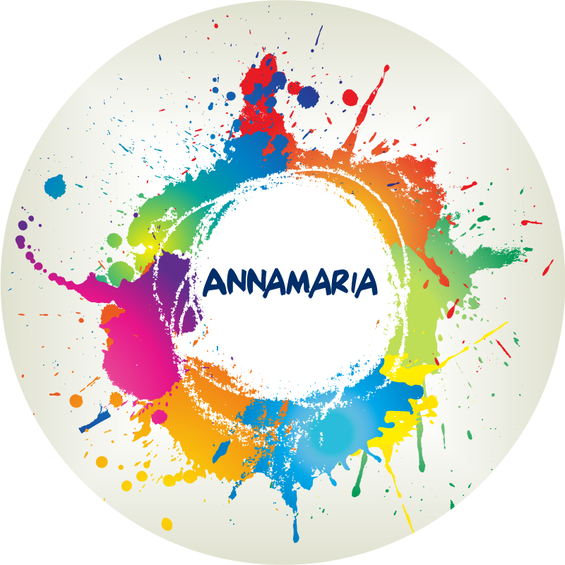 乙烯基地毯 名称飞溅设计 - TenStickers