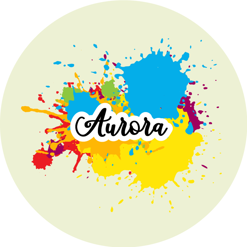 乙烯基地毯与名字的水彩艺术作品 - TenStickers