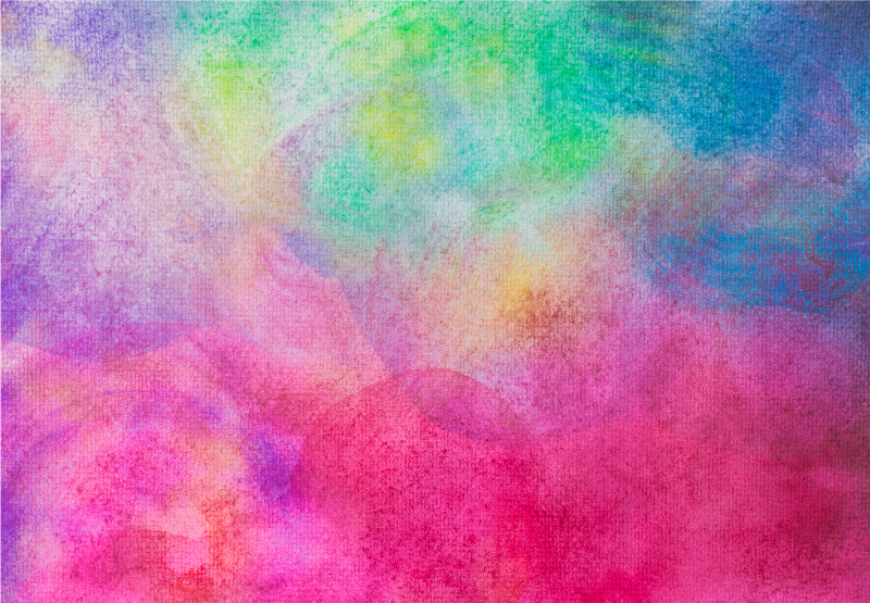 卧室乙烯基地毯色彩丰富的水彩效果 - TenStickers