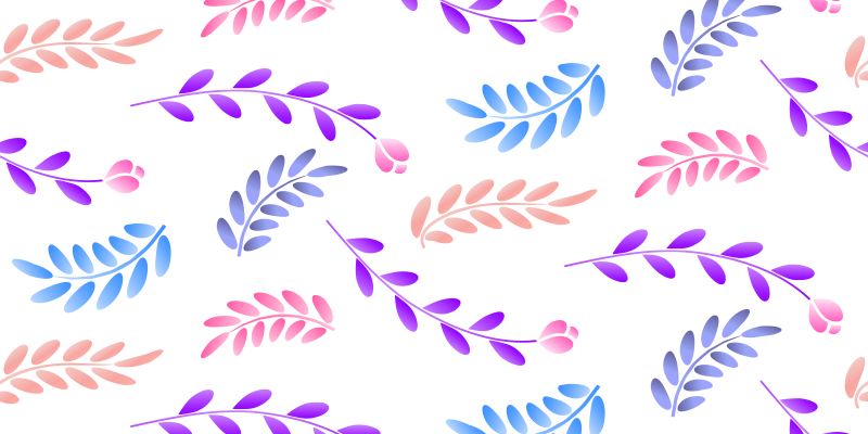 乙烯基花草地毯植物叶元素 - TenStickers