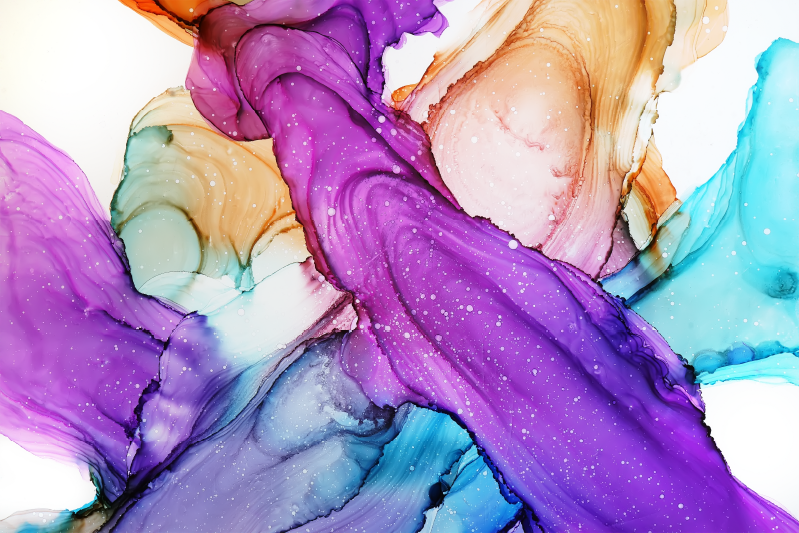 乙烯基地毯浴室抽象流体漩涡 - TenStickers