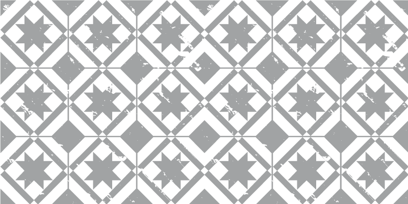 乙烯基地毯镶嵌星星图案瓷砖 - TenStickers