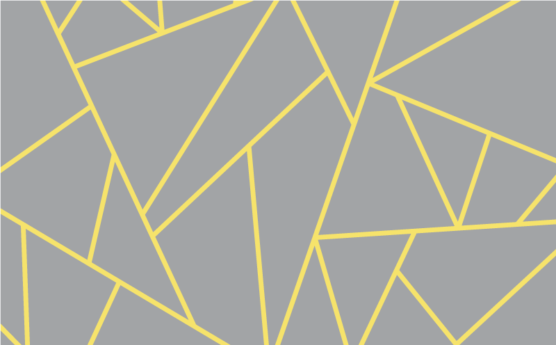 乙烯基地毯几何现代黄灰色 - TenStickers