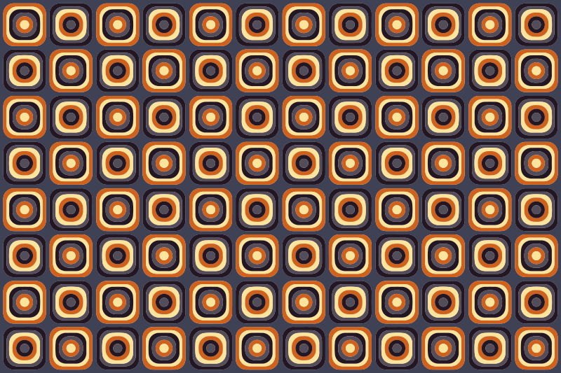 乙烯基地毯客厅复古圆形图案 - TenStickers