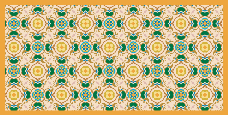 乙烯基地毯浴室花卉米色装饰 - TenStickers