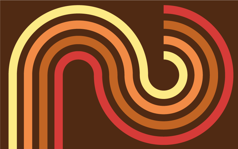 乙烯基复古地毯复古条纹设计 - TenStickers