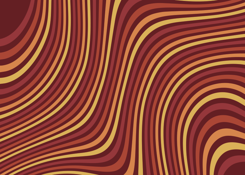 70年代流行彩虹波浪复古地毯 - TenStickers