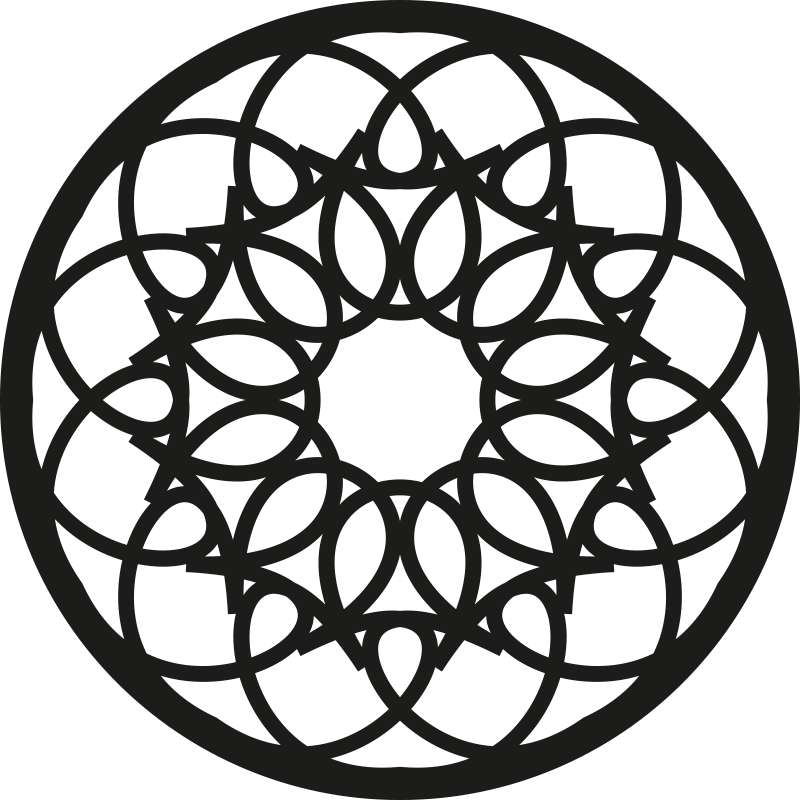 乙烯基地毯精美黑色图案 - TenStickers